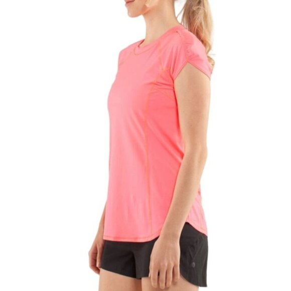 Lululemon Run: Sun Sprinter Short SleeveFlash Light size 10 - Picture 3 of 8